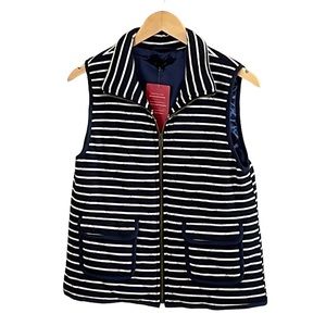 Honey Punch- Hartford Stripe Vest - Navy & White